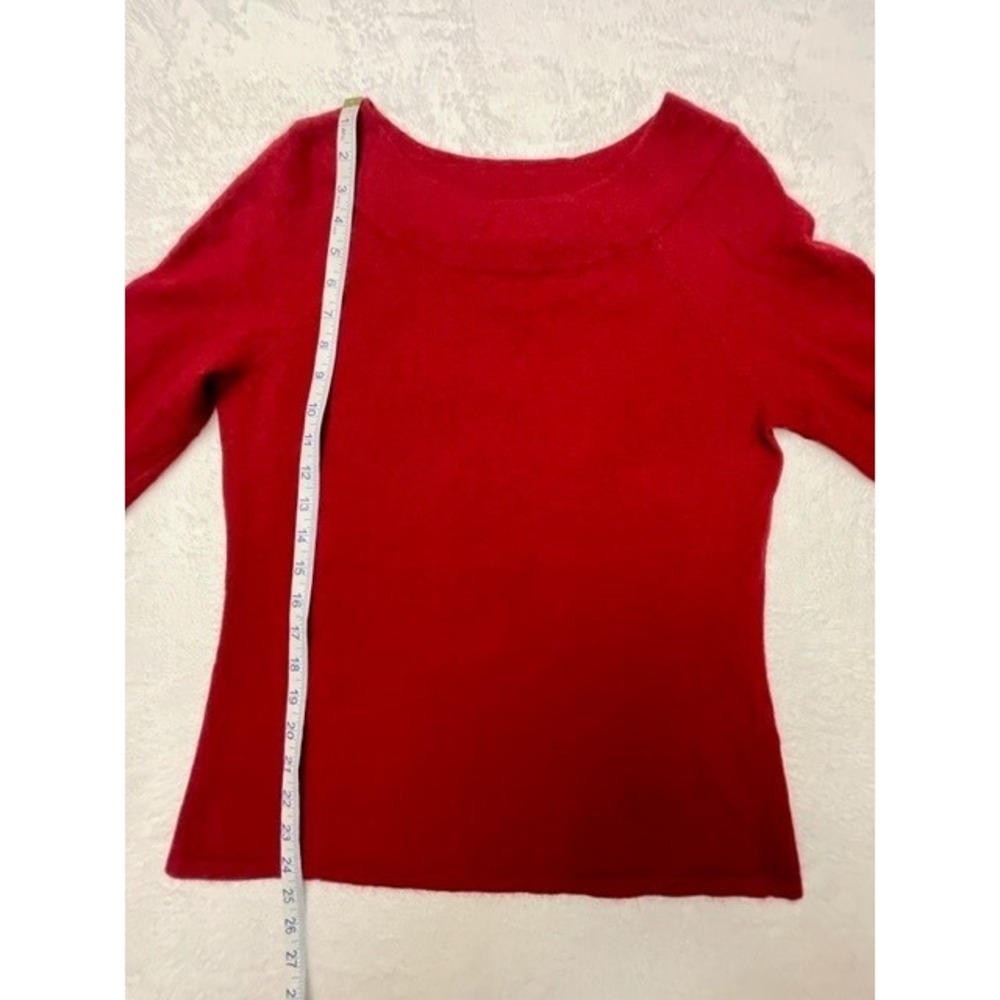 Sarah Spencer Red Soft Knit Angora Rabbit Hair Sweater Red Womens Large - Picture 7 of 9